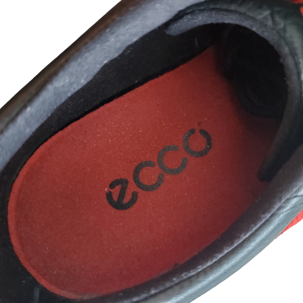 Ecco Black and Red Women's Sneakers - Picture 6 of 7